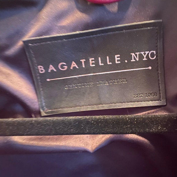 Burgundy Leather Jacket New without tags - Picture 3 of 3